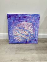 Front view of square abstract painting