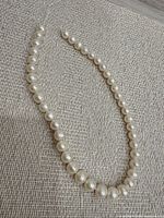 Full view of pearl strand showing colour and size consistency