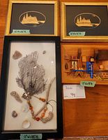 Group shot showing all four framed pieces with size labels
