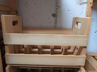 pine wooden crate with slatted sides