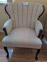 Full view of wingback chair front