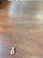 Full view of necklace showing chain length and pendant