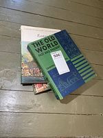 Stack of three large hardcover history books