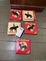 Five Britains British Regiment boxes with mounted soldiers