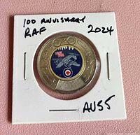 Reverse of colourized RCAF 2024 $2 coin in holder