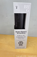Front of box showing torch set branding and quantity
