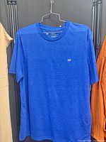 Front view of blue tentree T-shirt on hanger