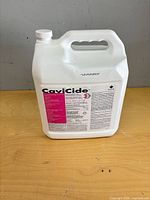 Front view of sealed 1-gallon CaviCide container