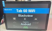 Front view of Blackview Tab 60 WiFi tablet powered on