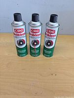 Three CRC Brakleen non-chlorinated brake cleaner cans on tabletop