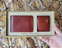 Boxed Lord Buxton set showing wallet and keytainer