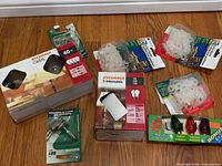 Group shot of all packaged bulbs and clips