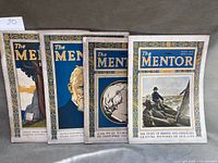 Front covers of all four The Mentor magazines