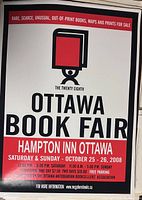 Large 28th Ottawa Book Fair poster with event details visible