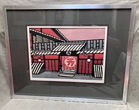 Front view showing full framed print