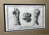 Overall view of framed engraving