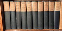 Spine view showing all ten uniform volumes and titles