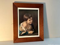 Front view of framed portrait print