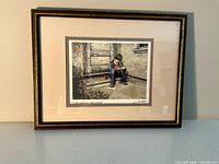 Frontal view of framed Len Gibbs print