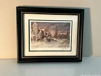 Front view of framed print showing image, mat and frame