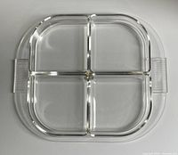 Top view showing full assembled tray with four inserts