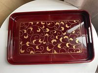Top view showing full tray, color, pattern, size