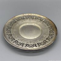 Full view of silver-plated plate front