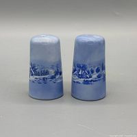 Front view of both shakers showing color and scene