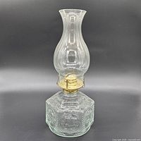full view of oil lamp assembled