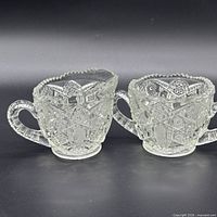 Front view of both cut glass pieces