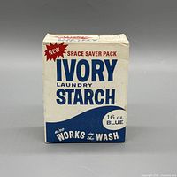 Front view of Ivory Laundry Starch 16 oz box