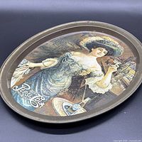 Full view of oval Pepsi-Cola tray