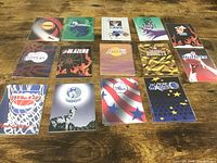 Fifteen of the team logo cards laid out showing variety of teams