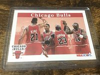 Front of Michael Jordan #269 Bulls card in toploader