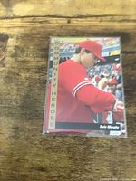 Front of Dale Murphy Community Heroes card in sleeve/top loader