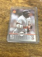 Front of 1994 Donruss Triple Play Barry Bonds #102 card in top loader