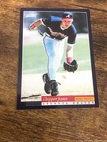 Front view of Score Chipper Jones Rookie Prospect card