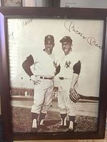 Full view framed photo print showing players and signatures
