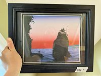 Front view of framed print showing artwork, matting and frame detail