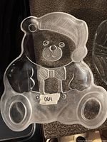 Acrylic teddy bear platter full view