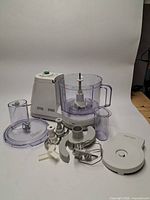 Overall view of Braun Type 3210 base with bowls and accessories