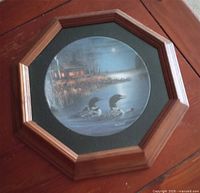framed porcelain plate showing front artwork