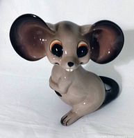 assembled ceramic mouse figurine front view