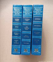 Three blue Reader's Digest Condensed Books spines showing titles