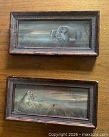 Front view of both framed prints