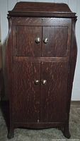 Full view of Victrola cabinet closed