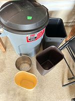 Group shot showing all five refuse containers