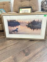 Full view of framed Neil Blackwell print showing artwork, matting and frame