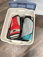 Tote containing mixed bags
