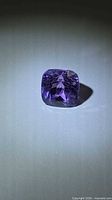 Cushion fancy cut purple amethyst front view